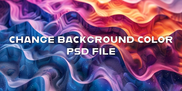 PSD a colorful wave with a blue and orange stripe