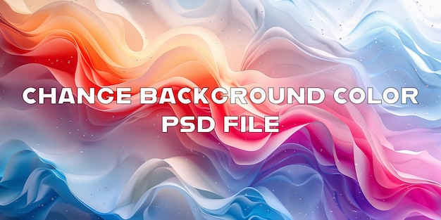 PSD a colorful wave with a blue and white background