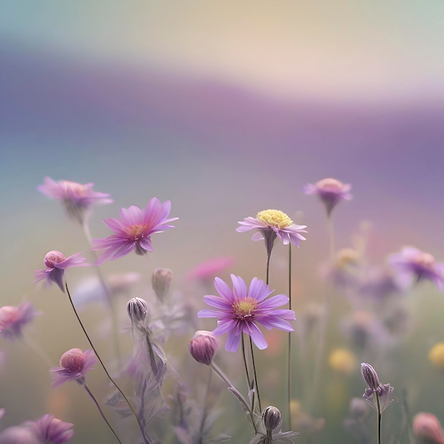 Colorful wildflower field background