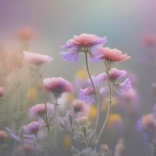 Colorful wildflower field background