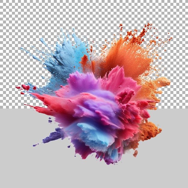 Colors Blast on Transparent Background Ai Generated