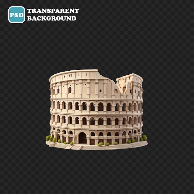 colosseum icon isolated 3d render illustration