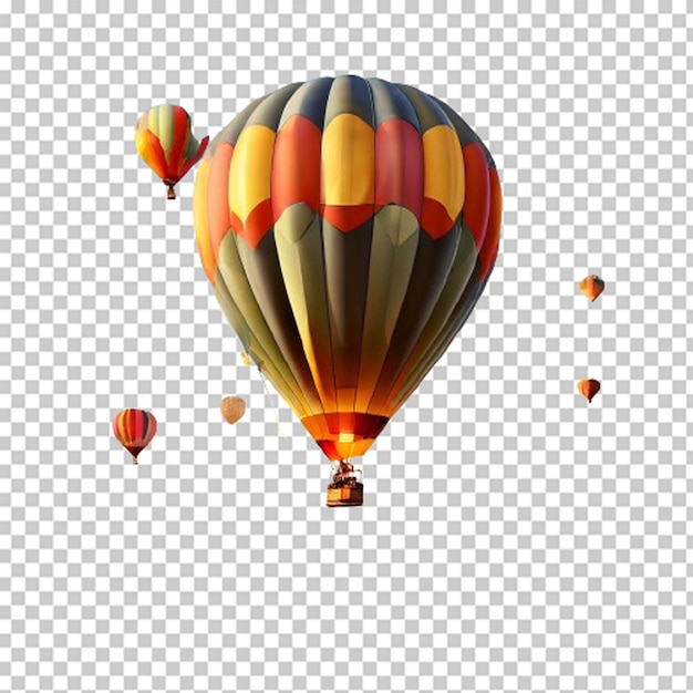 Colourful hot air ballon