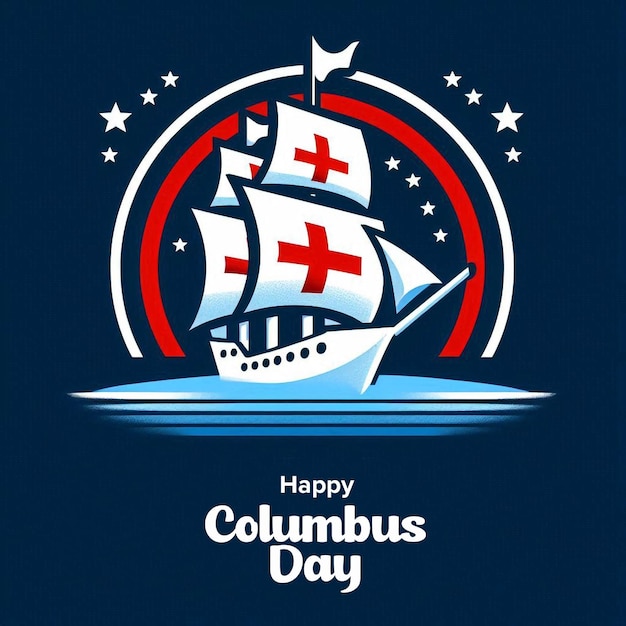 PSD columbus day creative banner design template