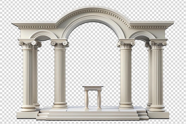 PSD column arch podium architecture building png