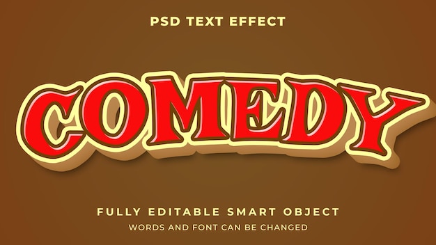 Comedy editable text effect