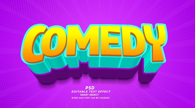 Comedy Show 3d editable photoshop text effect style