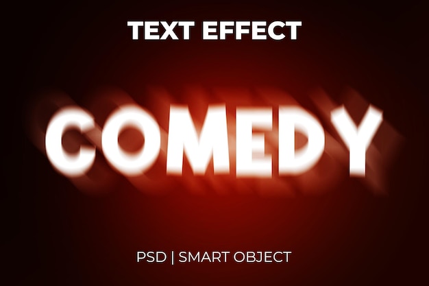 Comedy text style editable text effect