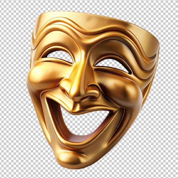 PSD comedy theatre mask on transparent background