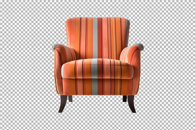 Comfortable armchair isolated on transparent background