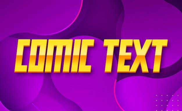 Comic cartoon text effect