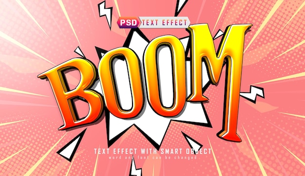 Comic explosion cartoon editable text effect