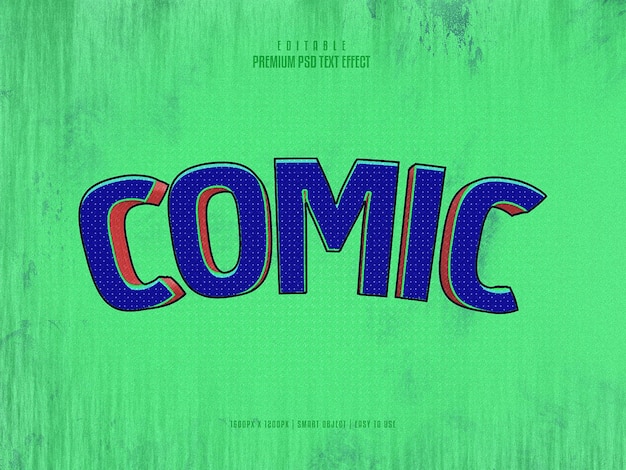 Comic fully editable text effect