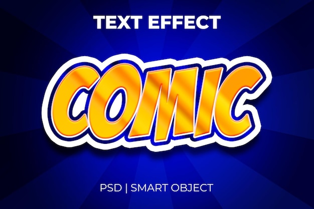 Comic style 3d text effect