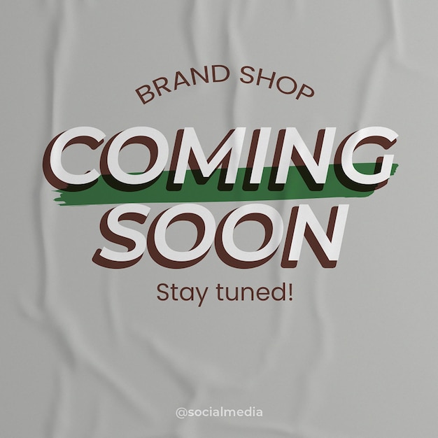 PSD coming soon instagram post template psd design social media square layout template