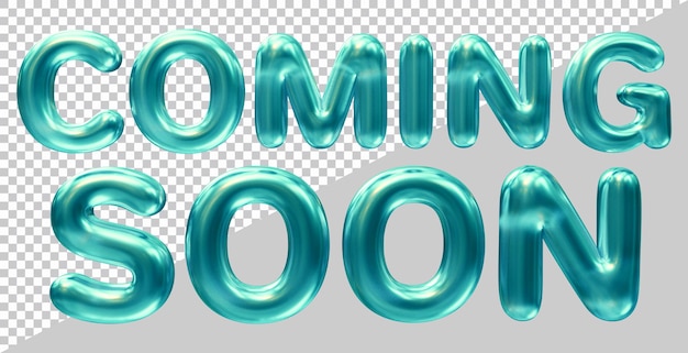 Coming soon text design with 3d modern effect style