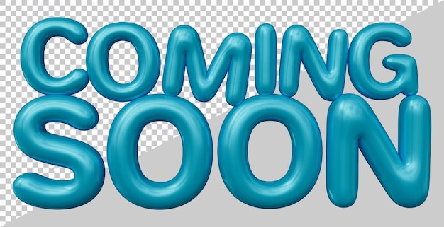 Coming soon text design with 3d modern effect style