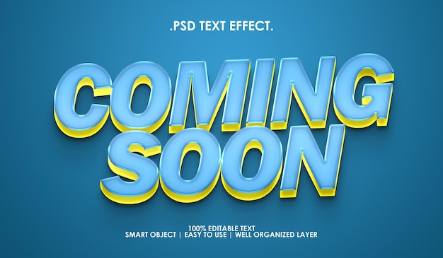 Coming soon text style effect