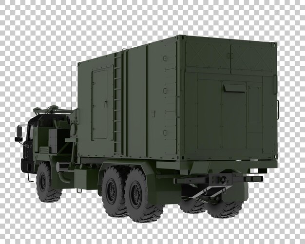 Command and Control Vehicle isolated on transparent background 3d rendering illustration