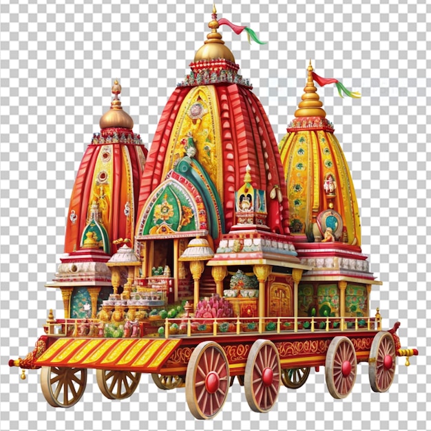 commemorative rath yatra print on transparent background