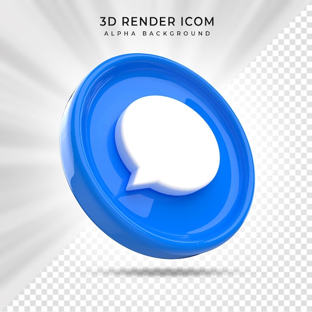 Comment social media icon 3d