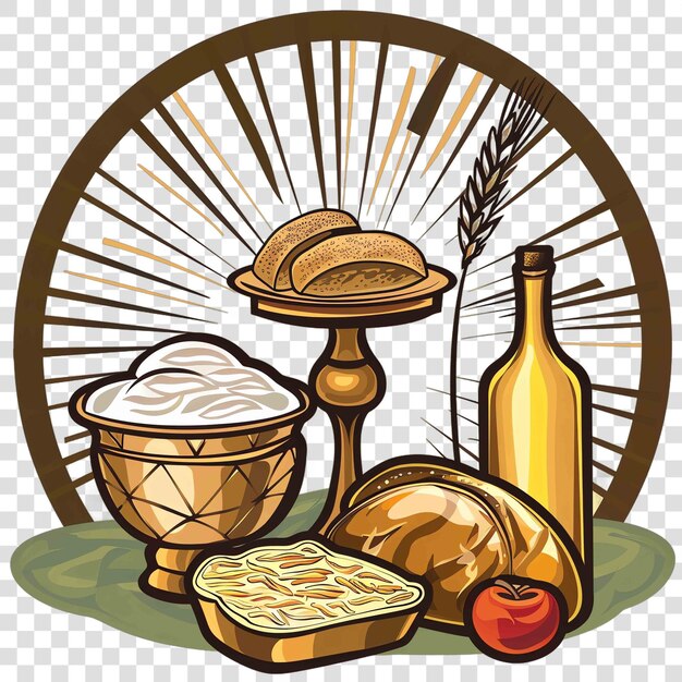 PSD communion christian illustration