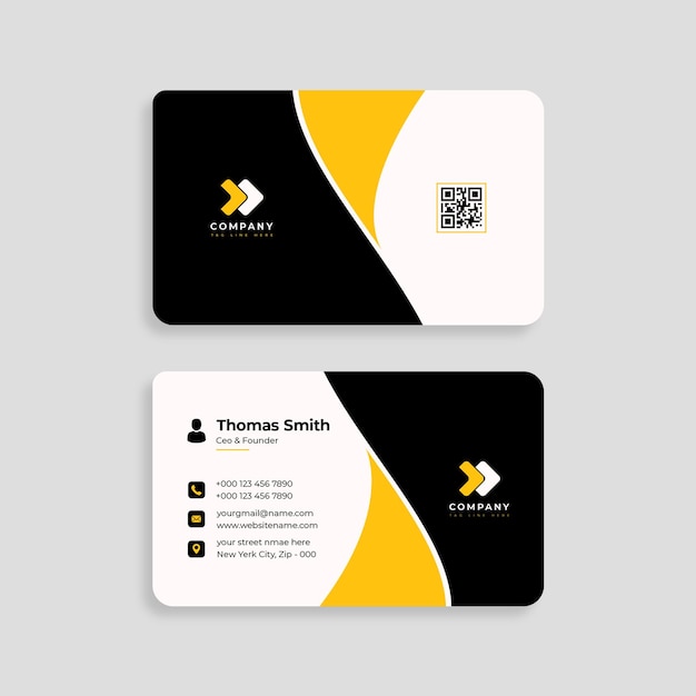 Company Business Card Design PSD Template