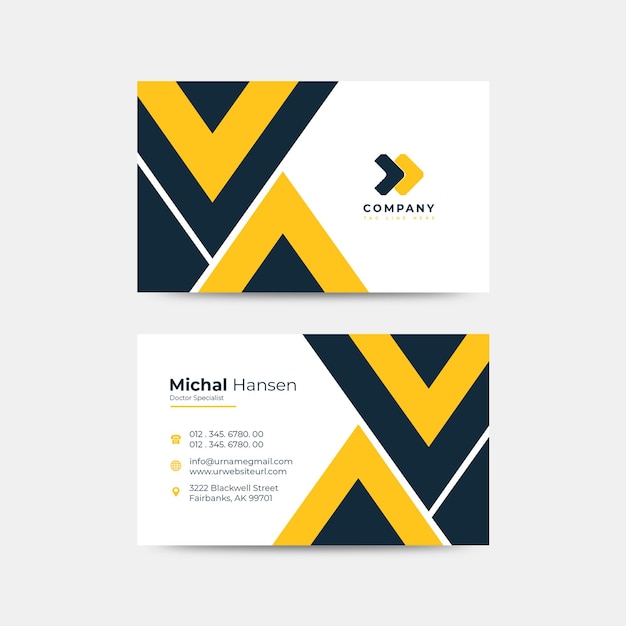 Company business card professional design psd template