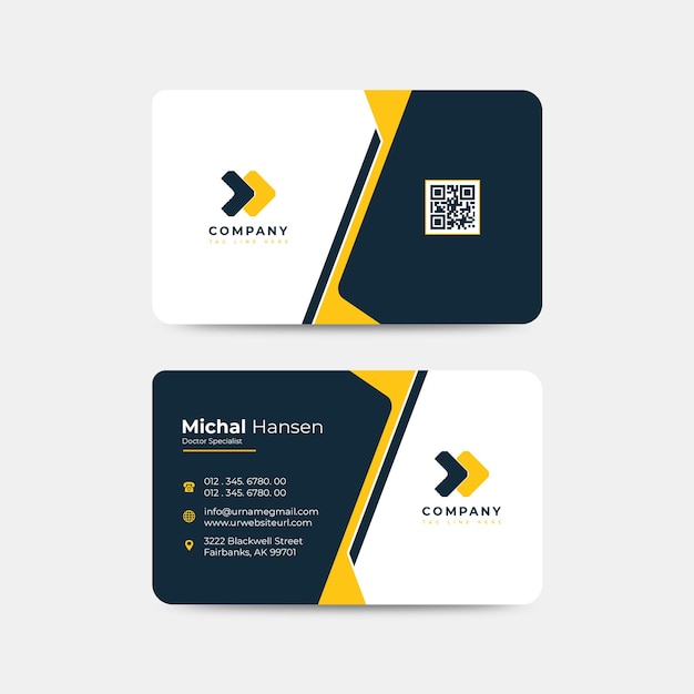 Company business card professional design psd template