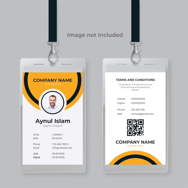 Company identity id card design psd file