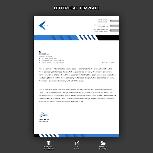 Company letterhead premium psd