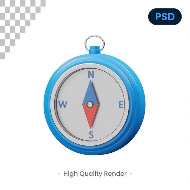 Compass 3D Icon Premium Psd