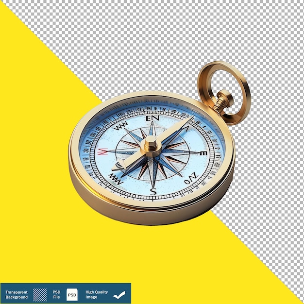 PSD compass illustration with transparent background png psd