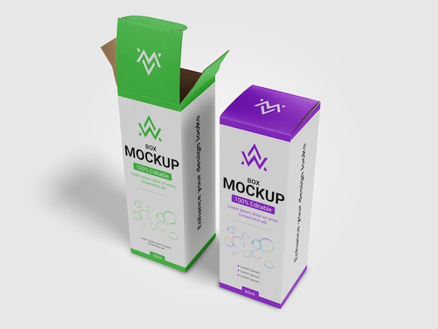 Completely editable box mockup