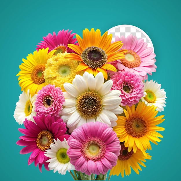 PSD composition of bright beautiful fresh flowers