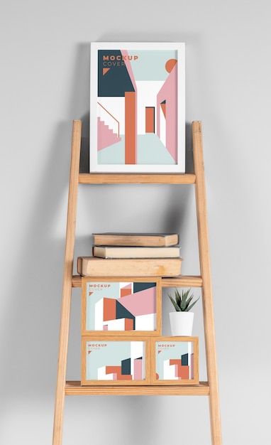 Composition of modern mock-up frames