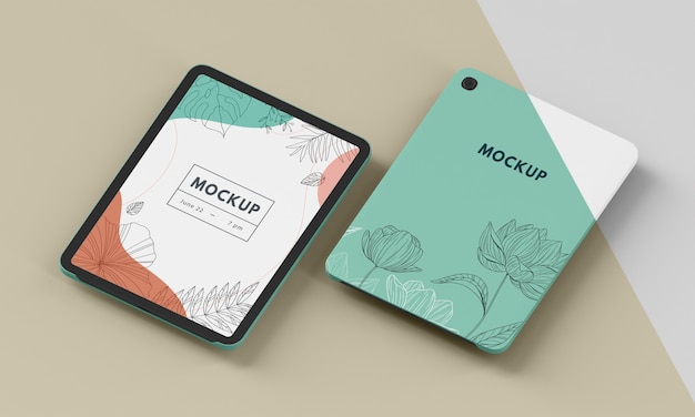 Composition of tablet case mock-up