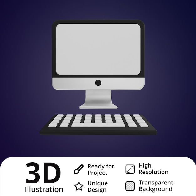 Computer 3d illustration