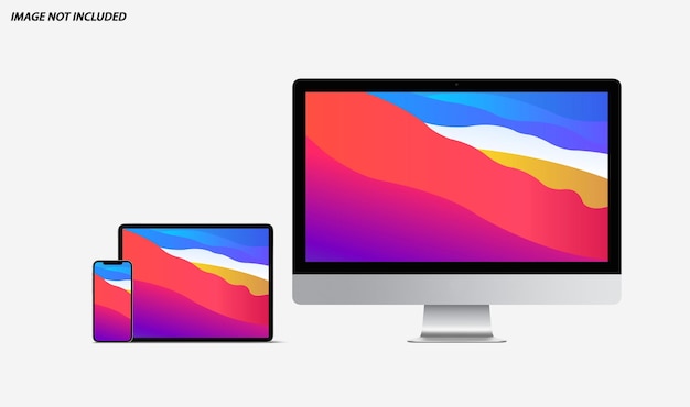 PSD computer devices mockup