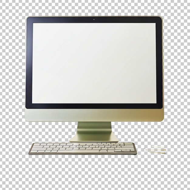 PSD computer isolated on transparent background