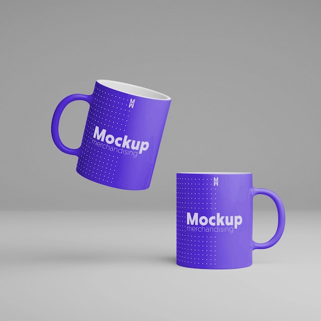 Computer merchandising mockup design