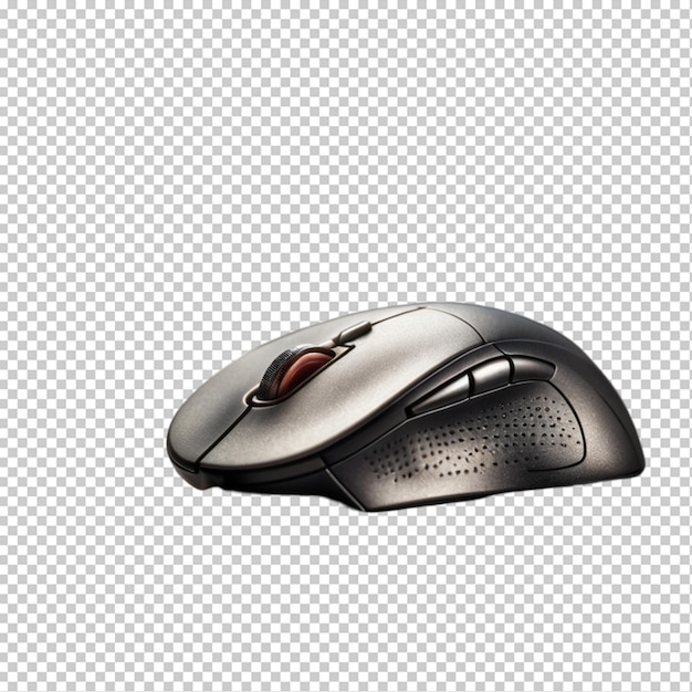 PSD computer mouse isolated on transparent background