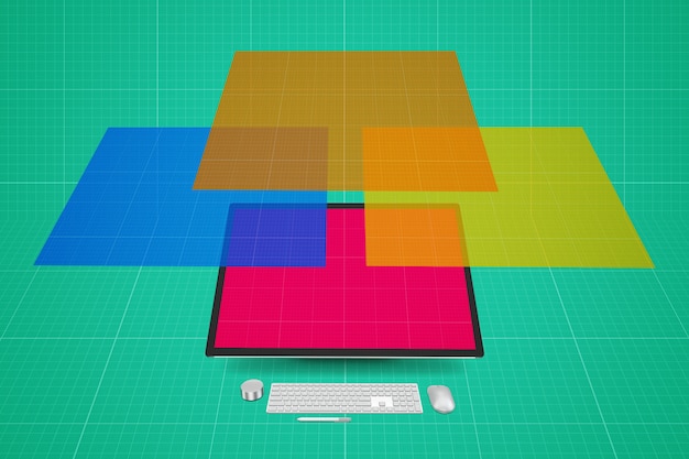 PSD computer screen mockup