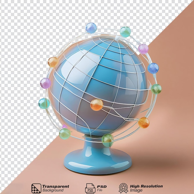 Computer Share Network Web Globe isolated on transparent background