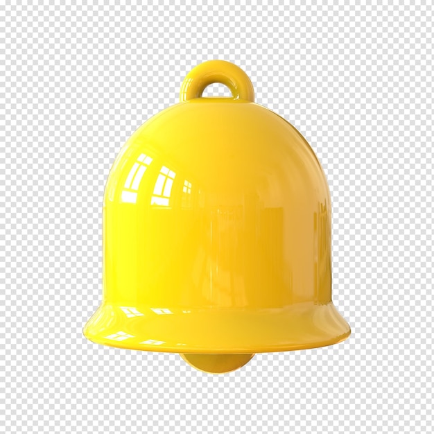 Concept form for subscribe. 3d yellow ringing bell with new notification for social media reminder.