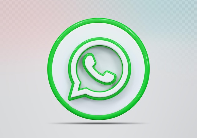 Concept Icon 3d render Whats App