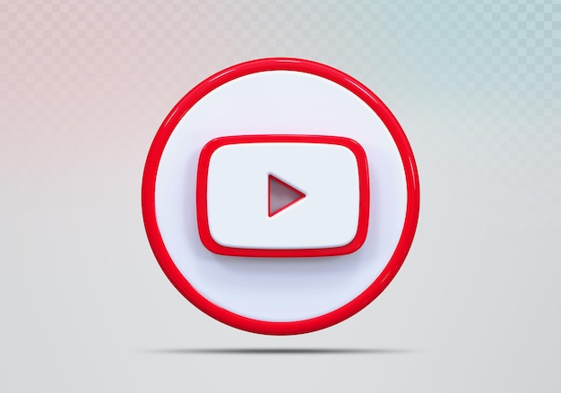 Concept Icon 3d render Youtube