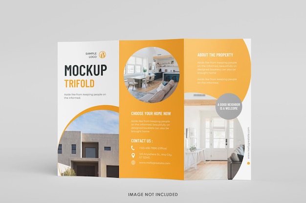 Concept trifold brochure mockup