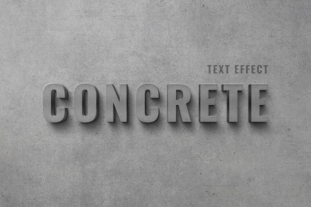 Concrete wall stone text effect template