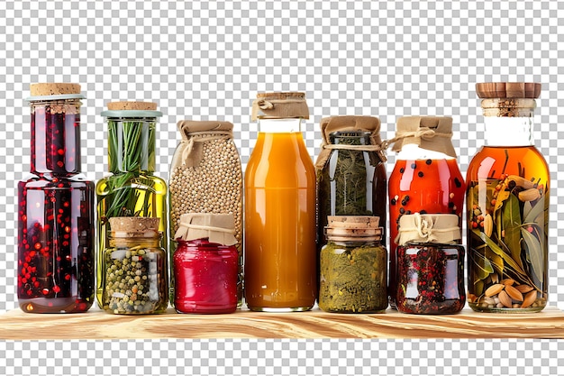 PSD condiments shelf isolated against a transparent background